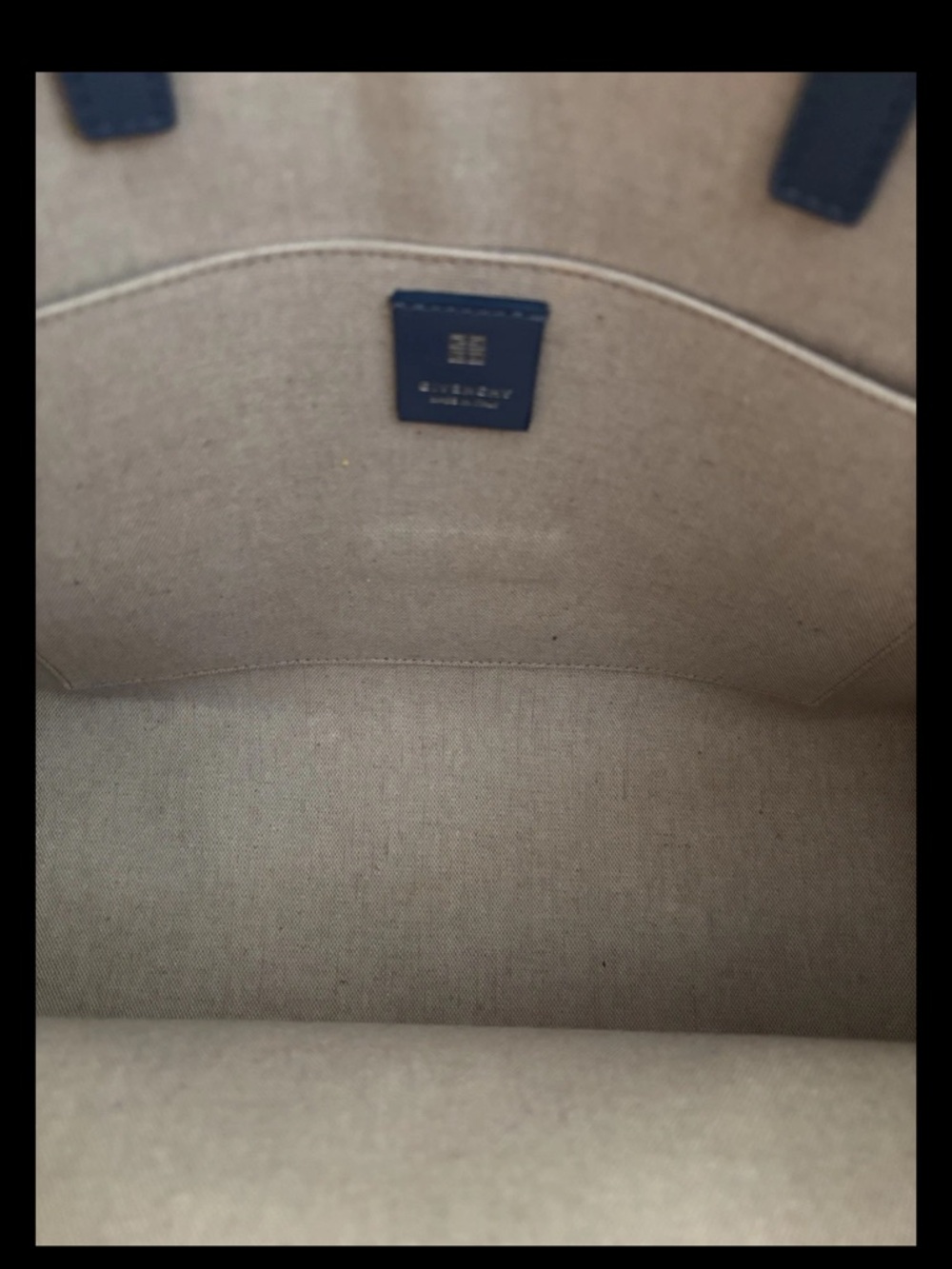 Givenchy G-Tote Medium Tote Canvas and Leather Chain Accent Medium Blue - Picture 8 of 11